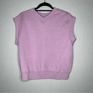 H&M lavender Purple “Des Sports” sweater vest- S